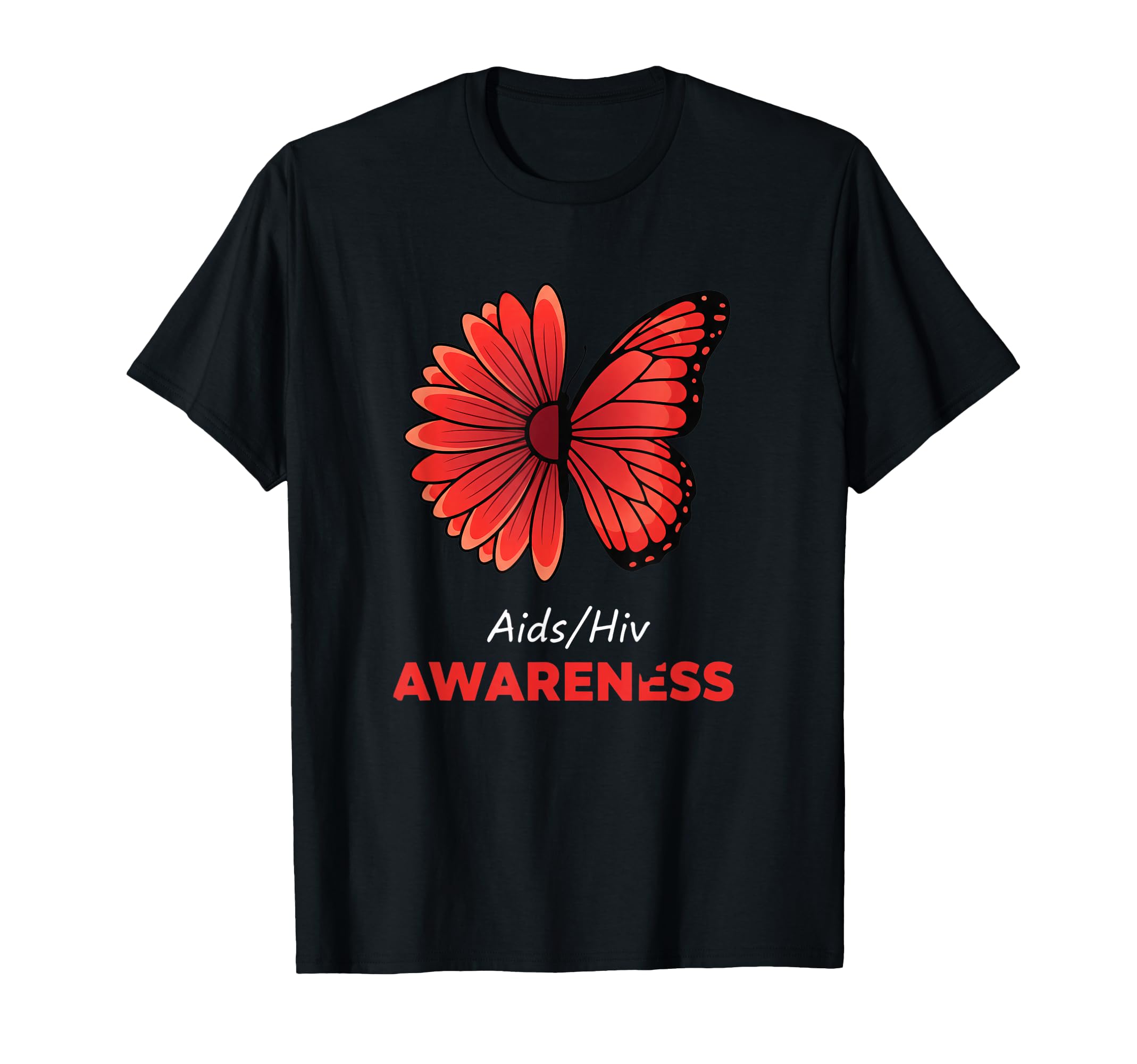 Awareness Hiv Aids Awareness Butterfly T-Shirt - Streetwear Style Unisex - T-Shirt, Sweatshirt, Hoodie