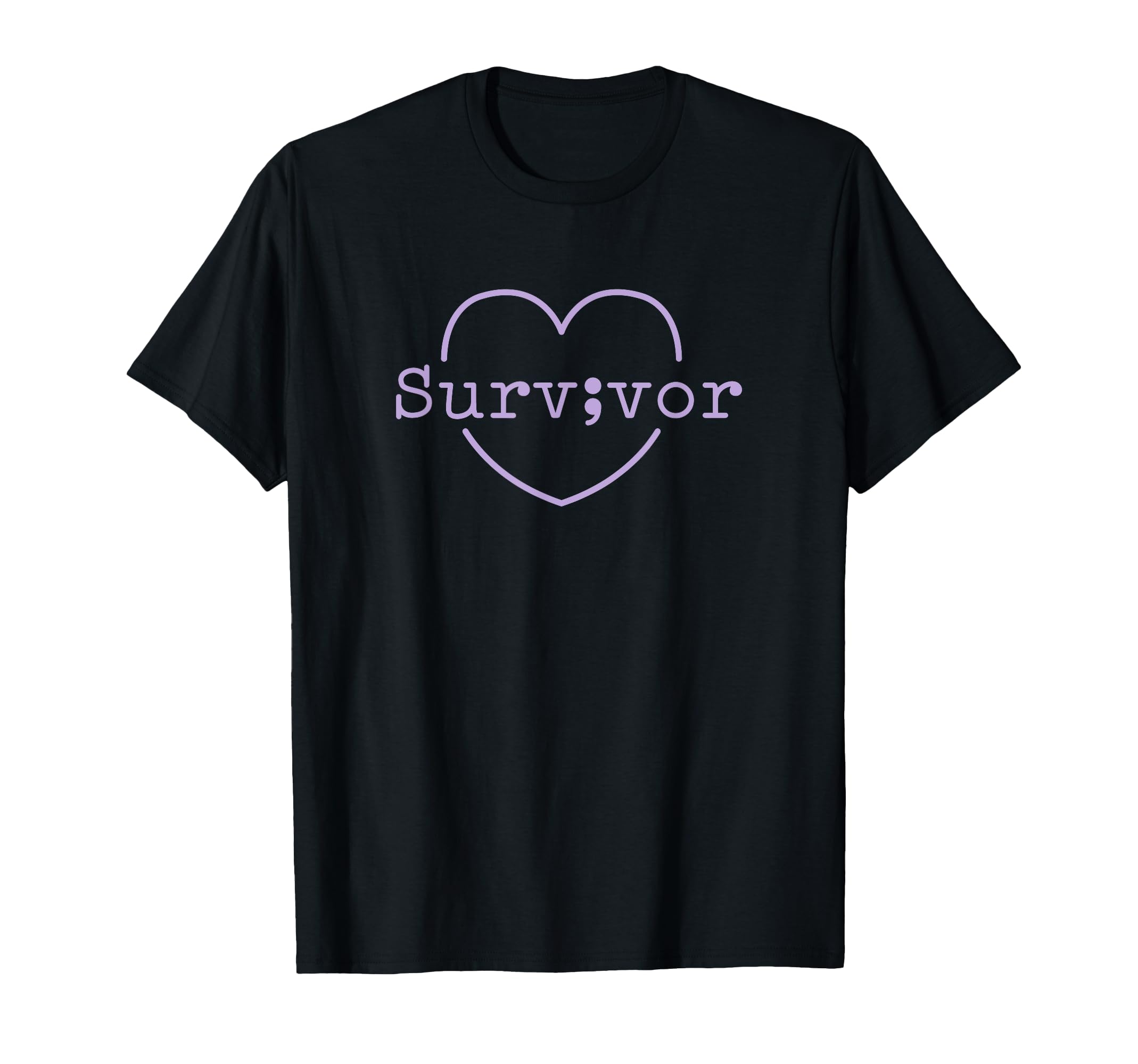 Survivor Semicolon Suicide Prevention T-Shirt - Novelty Apparel Men Women - T-Shirt, Sweatshirt, Hoodie