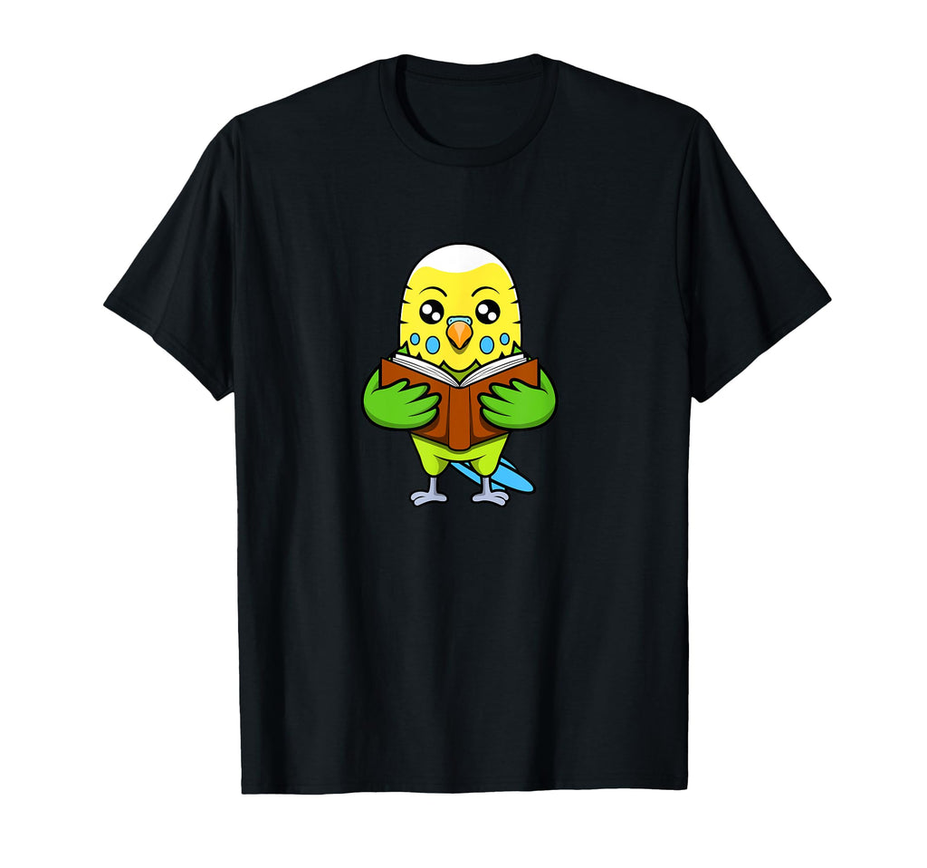 Budgie Reading Books Student T-Shirt - Novelty Apparel Men Women - T-Shirt, Sweatshirt, Hoodie