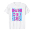 Reading Is Self Care Striped Bookish T-Shirt - Unique Graphic for Adults - T-Shirt, Sweatshirt, Hoodie