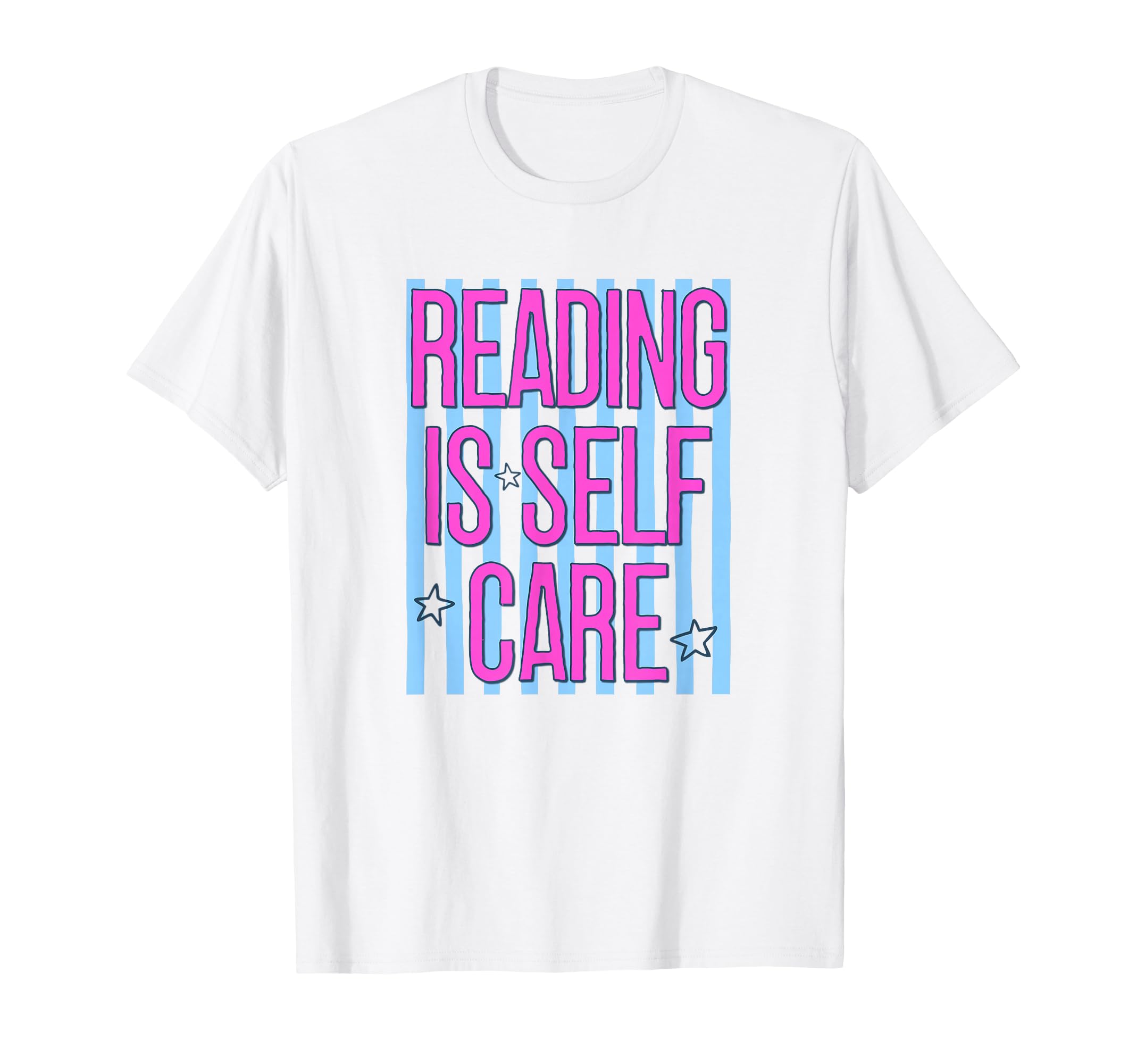 Reading Is Self Care Striped Bookish T-Shirt - Unique Graphic for Adults - T-Shirt, Sweatshirt, Hoodie