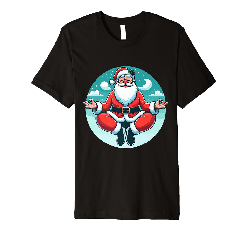 Meditation Santa Yoga Pose Relaxing Animal T-Shirt - Graphic Print Unisex - T-Shirt, Sweatshirt, Hoodie