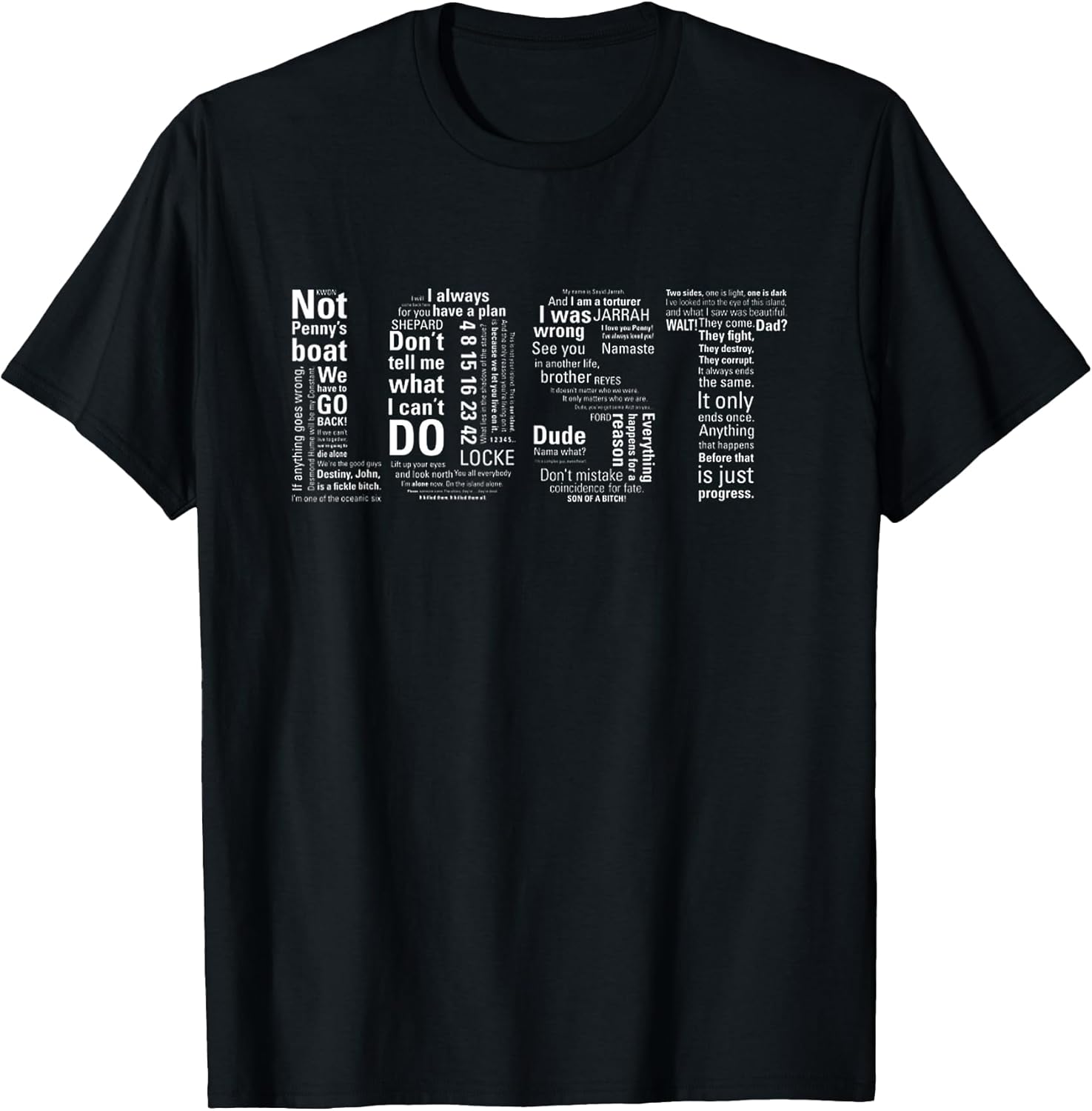 LOST Quotes Classic Drama TV Show Sci Fi Funny Unisex T-shirt, Sweatshirt, Hoodie, Long Sleeve Tee - T-Shirt, Sweatshirt, Hoodie