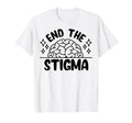 End Stigma Depression Anxiety Mental T-Shirt - Minimalist Print Unisex - T-Shirt, Sweatshirt, Hoodie