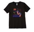 Womens Best Dad Usa Flag 1 Feet Step T-Shirt - Graphic Print Men Women - T-Shirt, Sweatshirt, Hoodie