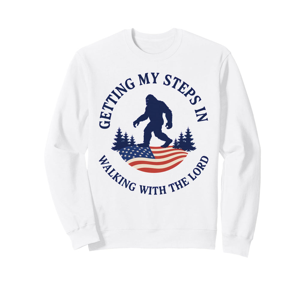 Getting My Steps Walking Lord Bigfoot Sweatshirt - Unique Graphic Unisex - T-Shirt, Sweatshirt, Hoodie