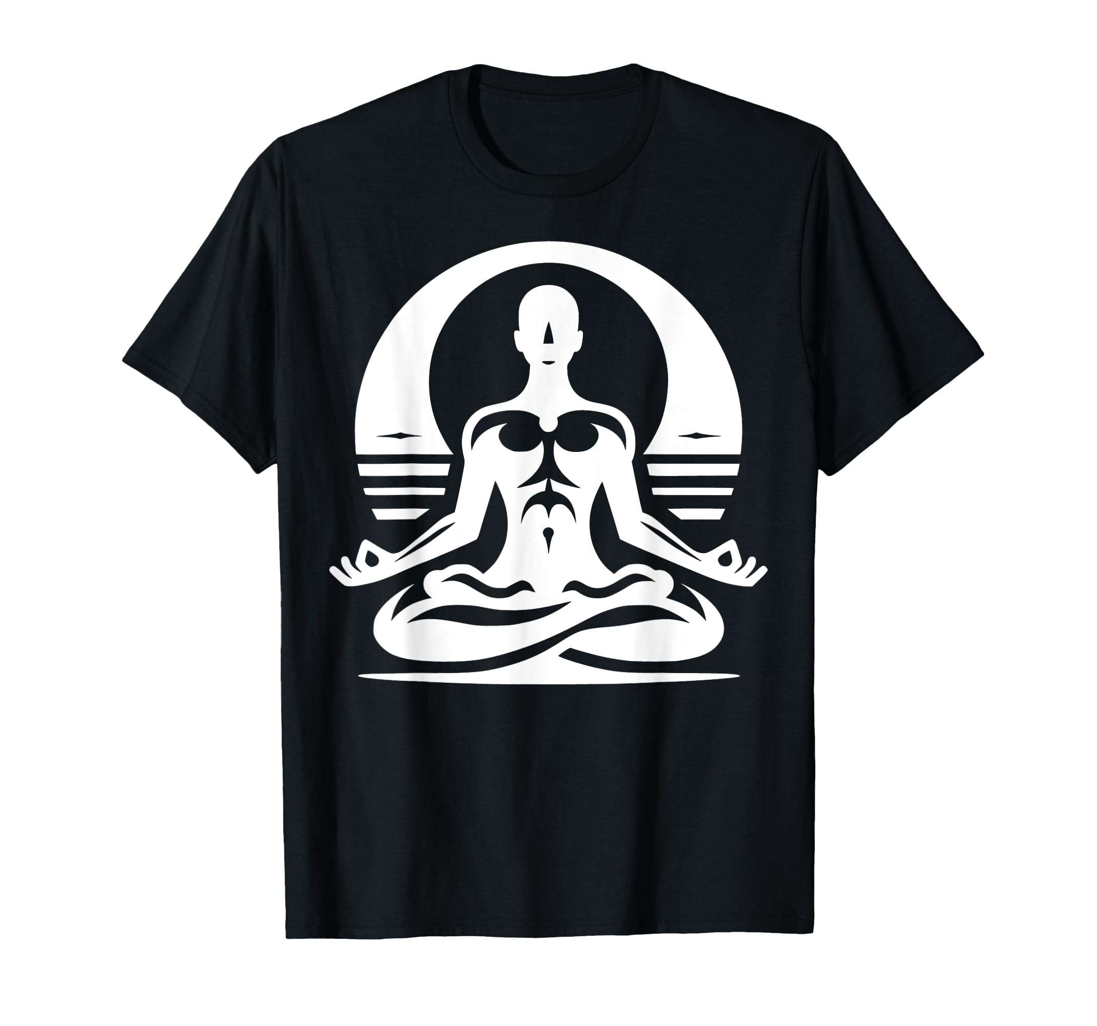 Meditating Figure Zen Meditation T-Shirt - Casual Everyday Wear Men Women - T-Shirt, Sweatshirt, Hoodie