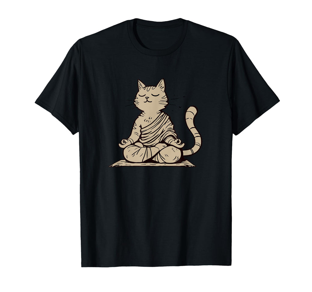 Meditation Cat Yoga Pose Relaxing T-Shirt - Fun Novelty Design Unisex - T-Shirt, Sweatshirt, Hoodie