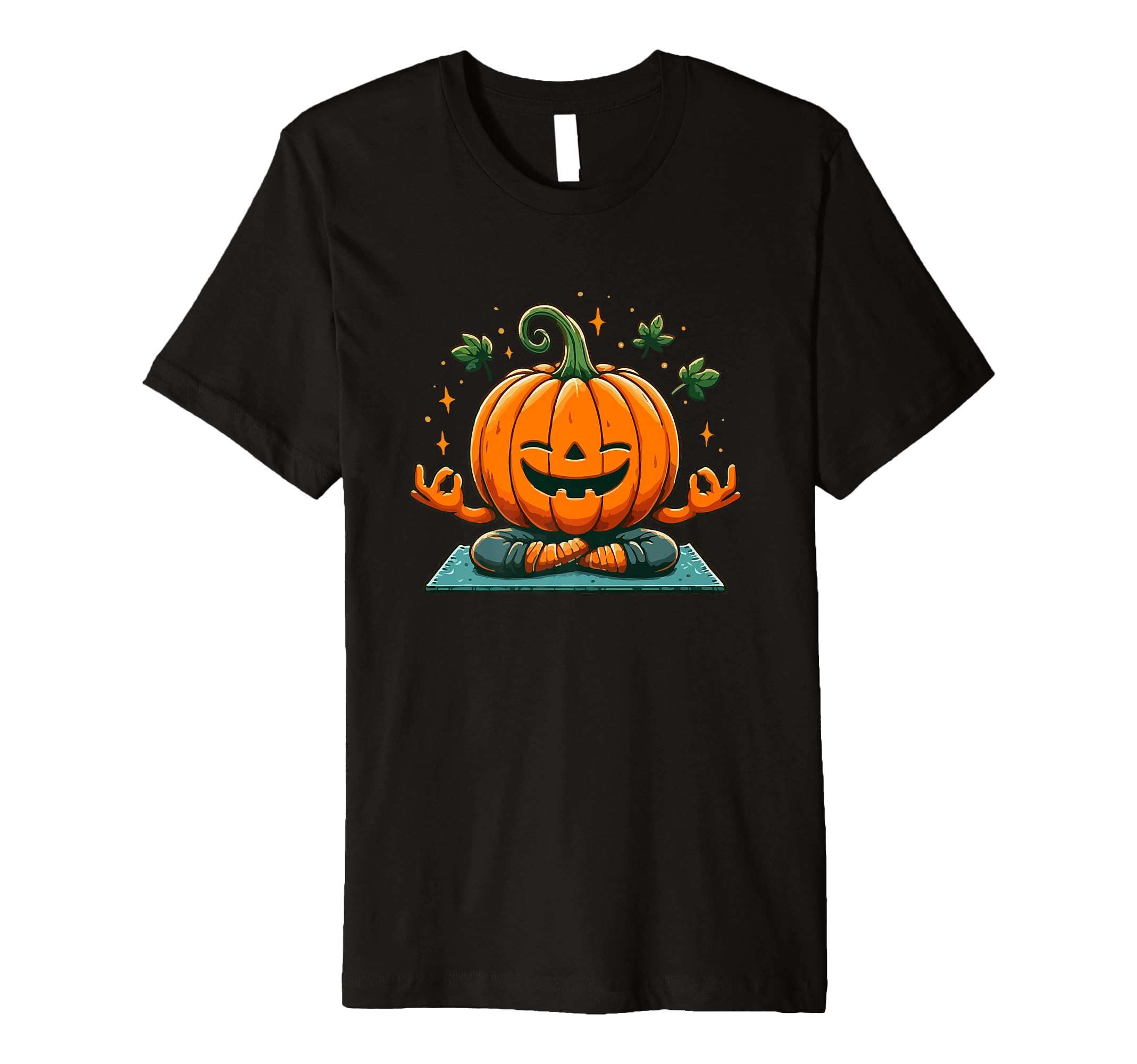 Meditation Pumpkin Yoga Pose T-Shirt - Casual Everyday Wear Men Women - T-Shirt, Sweatshirt, Hoodie
