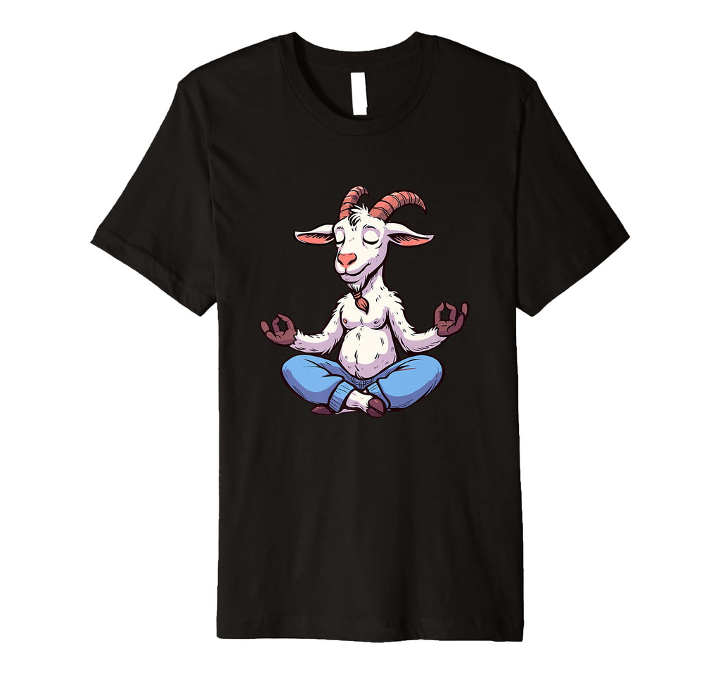 Meditation Goat Yoga Pose Relaxing Animal T-Shirt - Graphic Print Unisex - T-Shirt, Sweatshirt, Hoodie