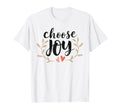 Choose Joy Hand Lettered Hearts T-Shirt - Unique Graphic Men Women - T-Shirt, Sweatshirt, Hoodie