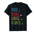 Funny Dogs Books Coffee Plants T-Shirt - Minimalist Print Unisex - T-Shirt, Sweatshirt, Hoodie