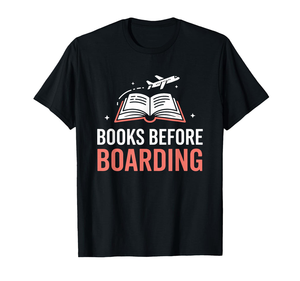Airport Reading Travel Book Present T-Shirt - Graphic Print for Adults - T-Shirt, Sweatshirt, Hoodie