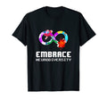 Embrace Neurodiversity Autism Adhd Asd T-Shirt - Graphic Print Unisex - T-Shirt, Sweatshirt, Hoodie