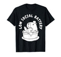 Low Social Battery Capybara Reading Book T-Shirt - Graphic Print Men Women - T-Shirt, Sweatshirt, Hoodie
