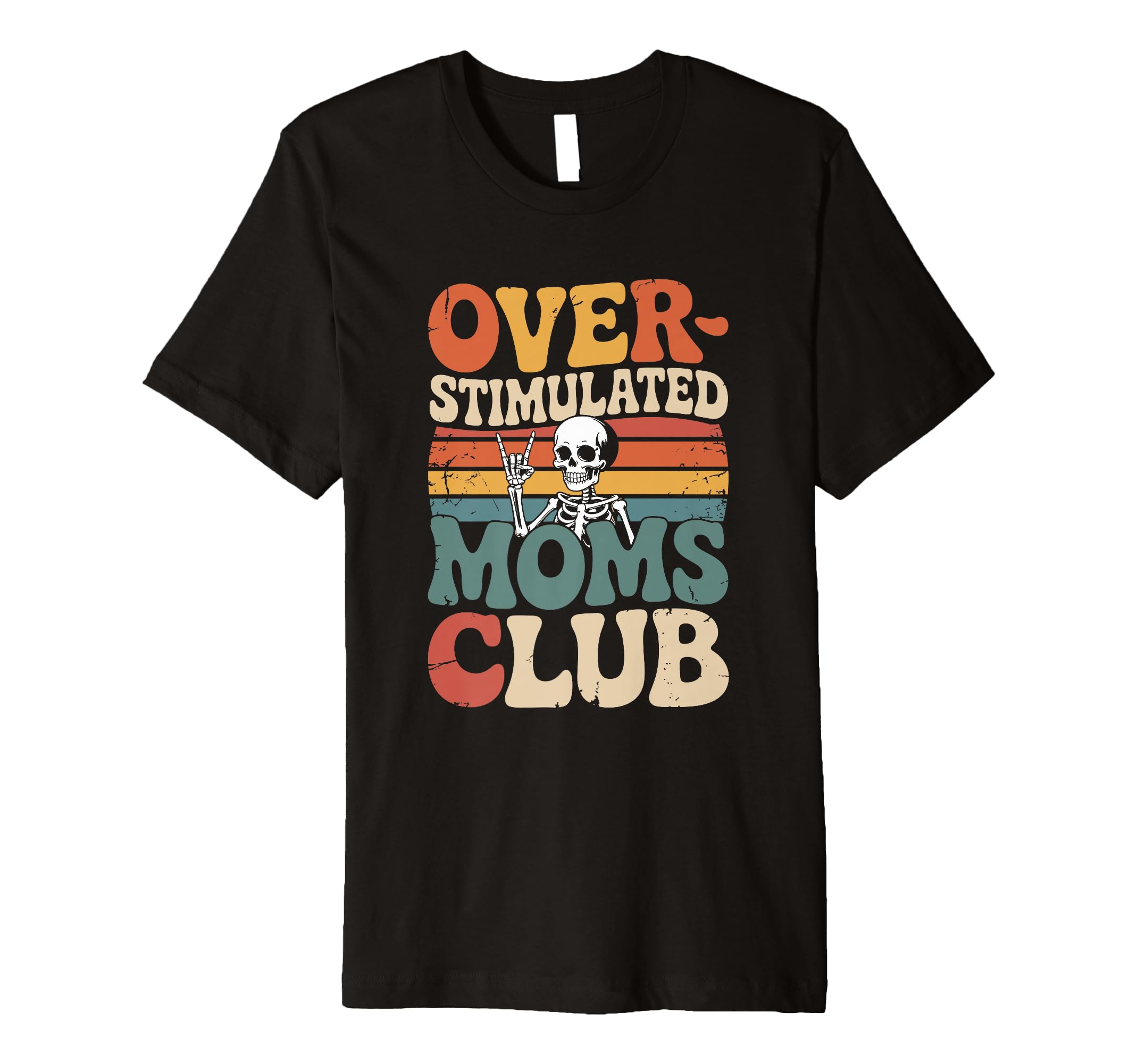 Overstimulated Moms Club Groovy Hoodie - Graphic Print Unisex - T-Shirt, Sweatshirt, Hoodie