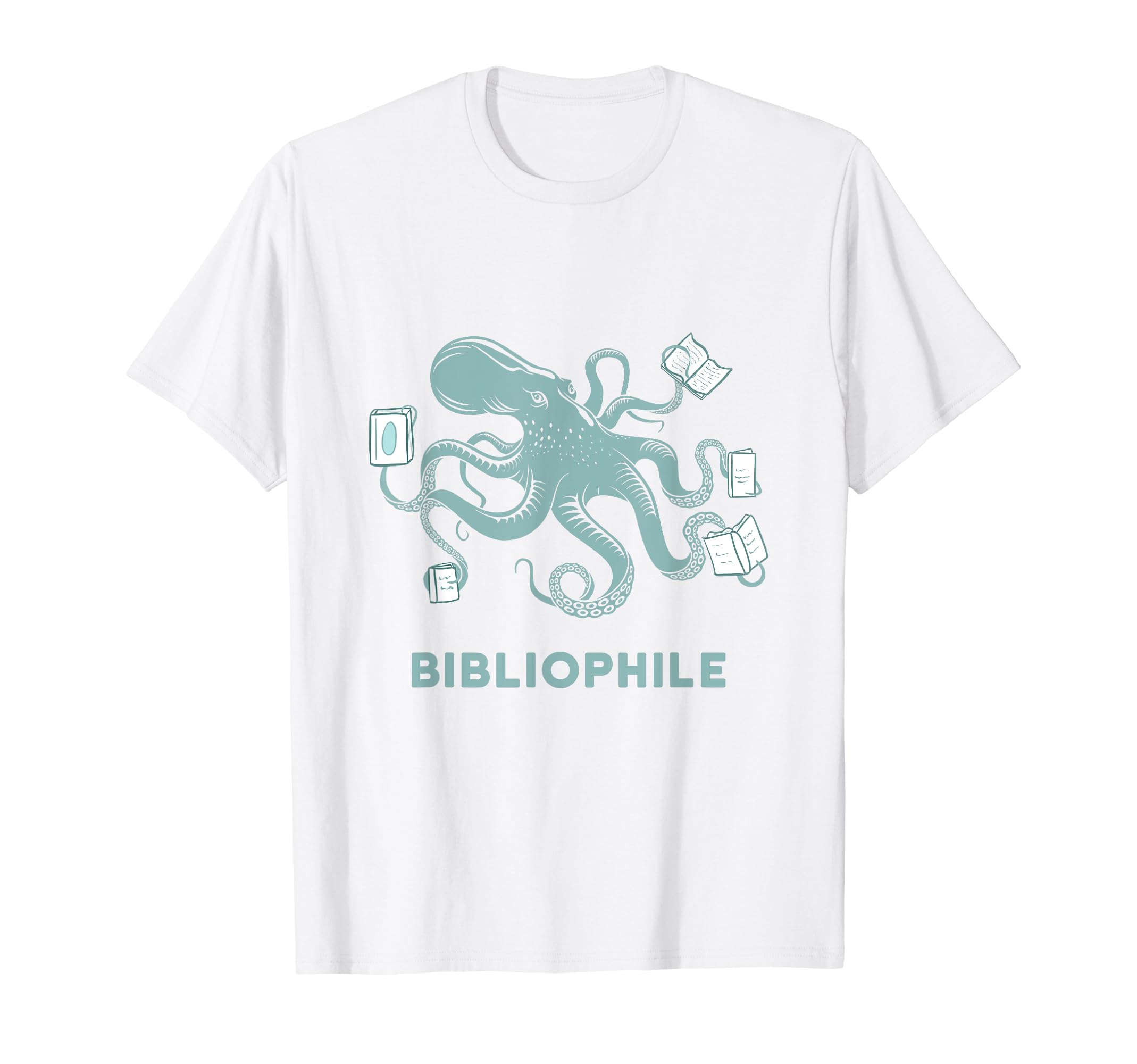 Octopus Bibliophile Librarian Gift T-Shirt - Aesthetic Graphic Men Women - T-Shirt, Sweatshirt, Hoodie