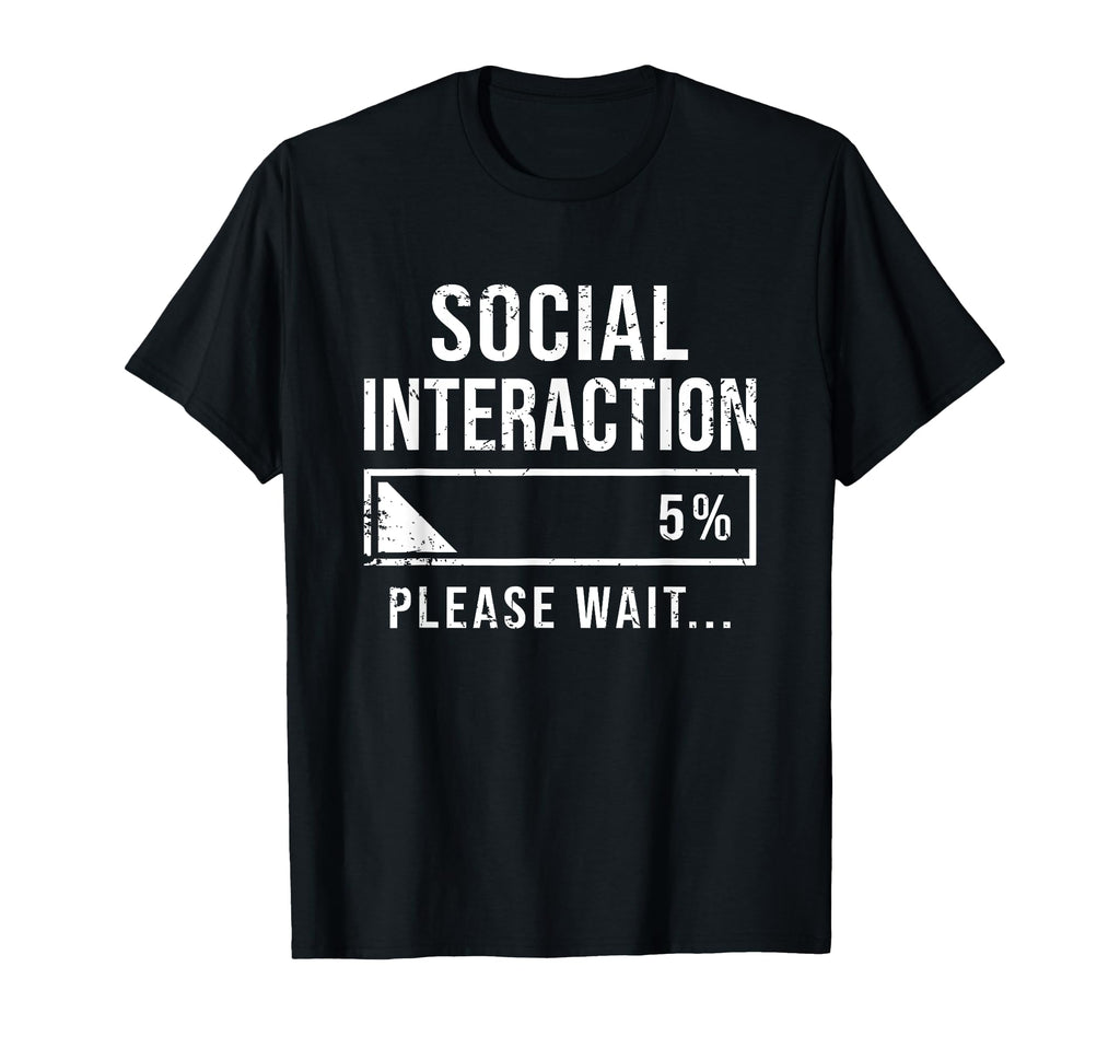 Social Battery Low Funny Introvert Loading T-Shirt - Unique Graphic Unisex - T-Shirt, Sweatshirt, Hoodie