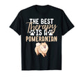 Best Therapy Is Pomeranian T-Shirt - Aesthetic Graphic for Adults - T-Shirt, Sweatshirt, Hoodie