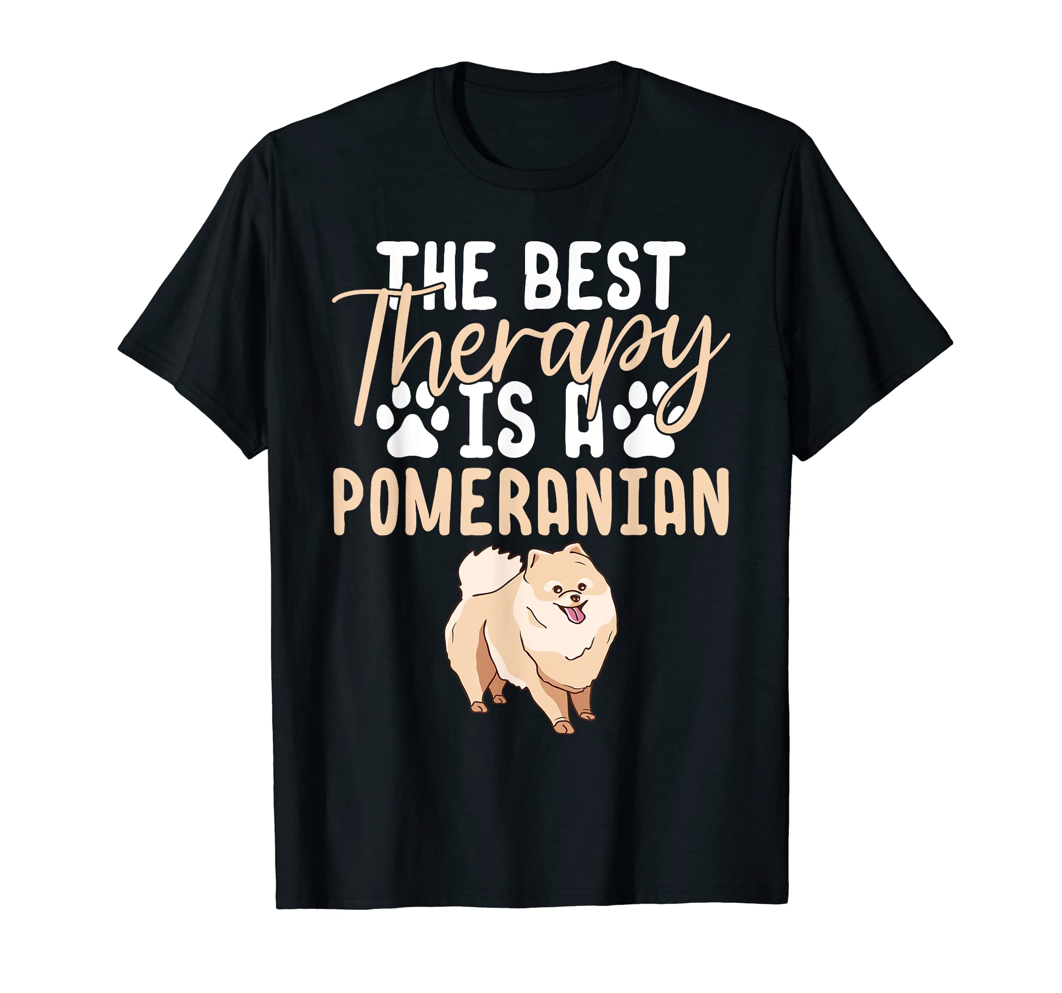 Best Therapy Is Pomeranian T-Shirt - Aesthetic Graphic for Adults - T-Shirt, Sweatshirt, Hoodie