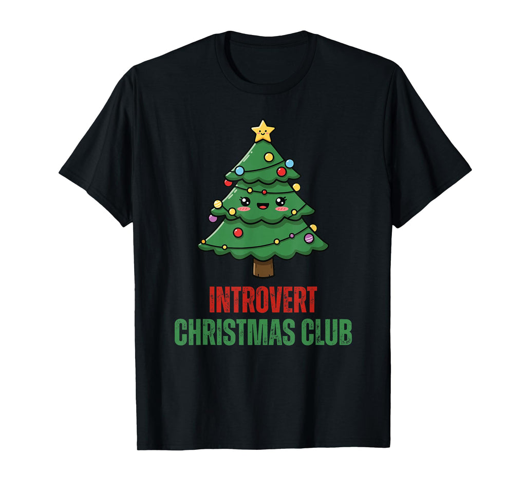 Introvert Club Kawaii Tree Funny T-Shirt - Fun Novelty Design for Adults - T-Shirt, Sweatshirt, Hoodie