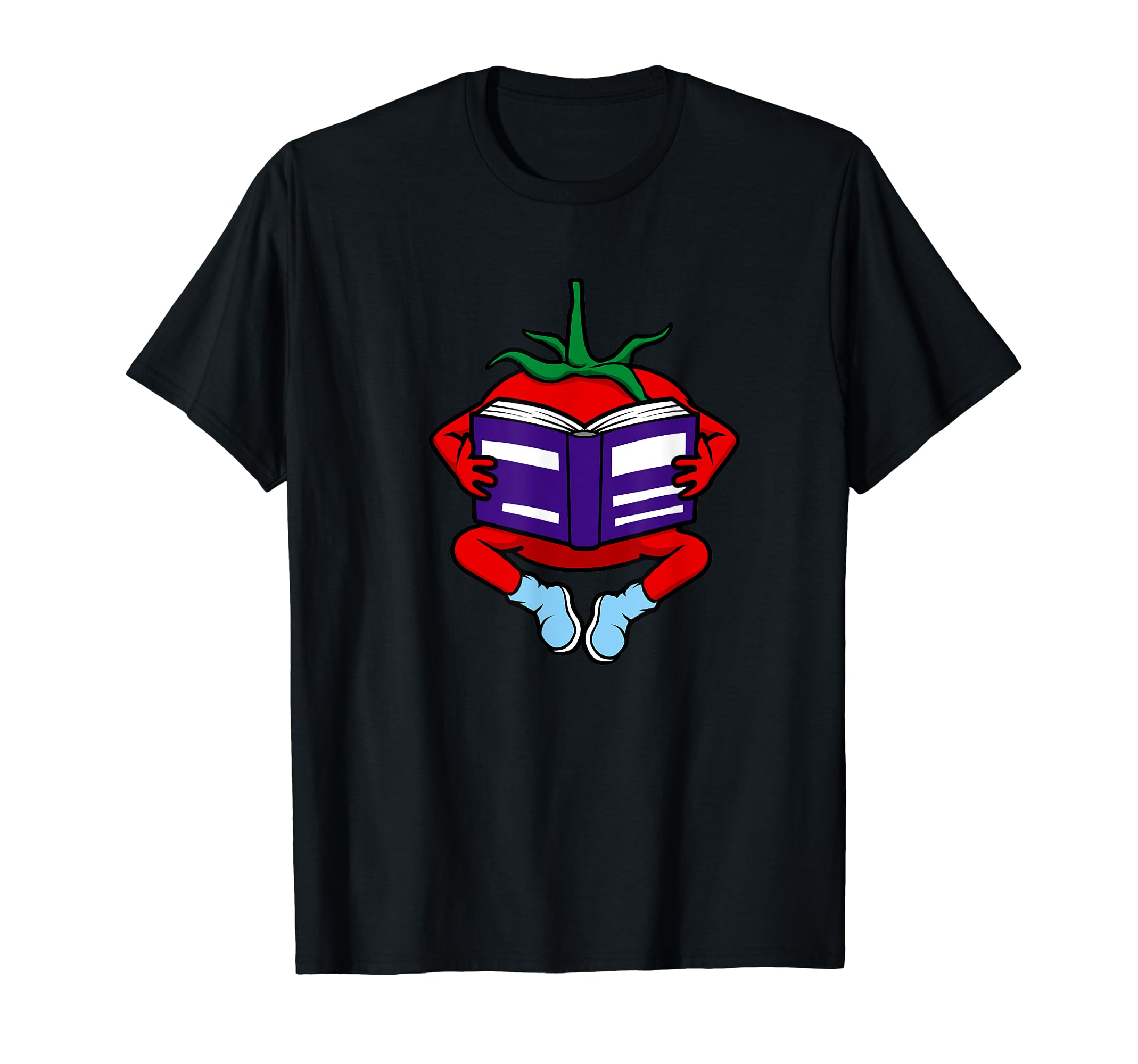 Book Reading Tomato Funny Hobby T-Shirt - Custom Art Print for Adults - T-Shirt, Sweatshirt, Hoodie