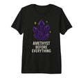 Amethyst Addict Healing Crystal Energy T-Shirt - Fun Novelty Design Unisex - T-Shirt, Sweatshirt, Hoodie