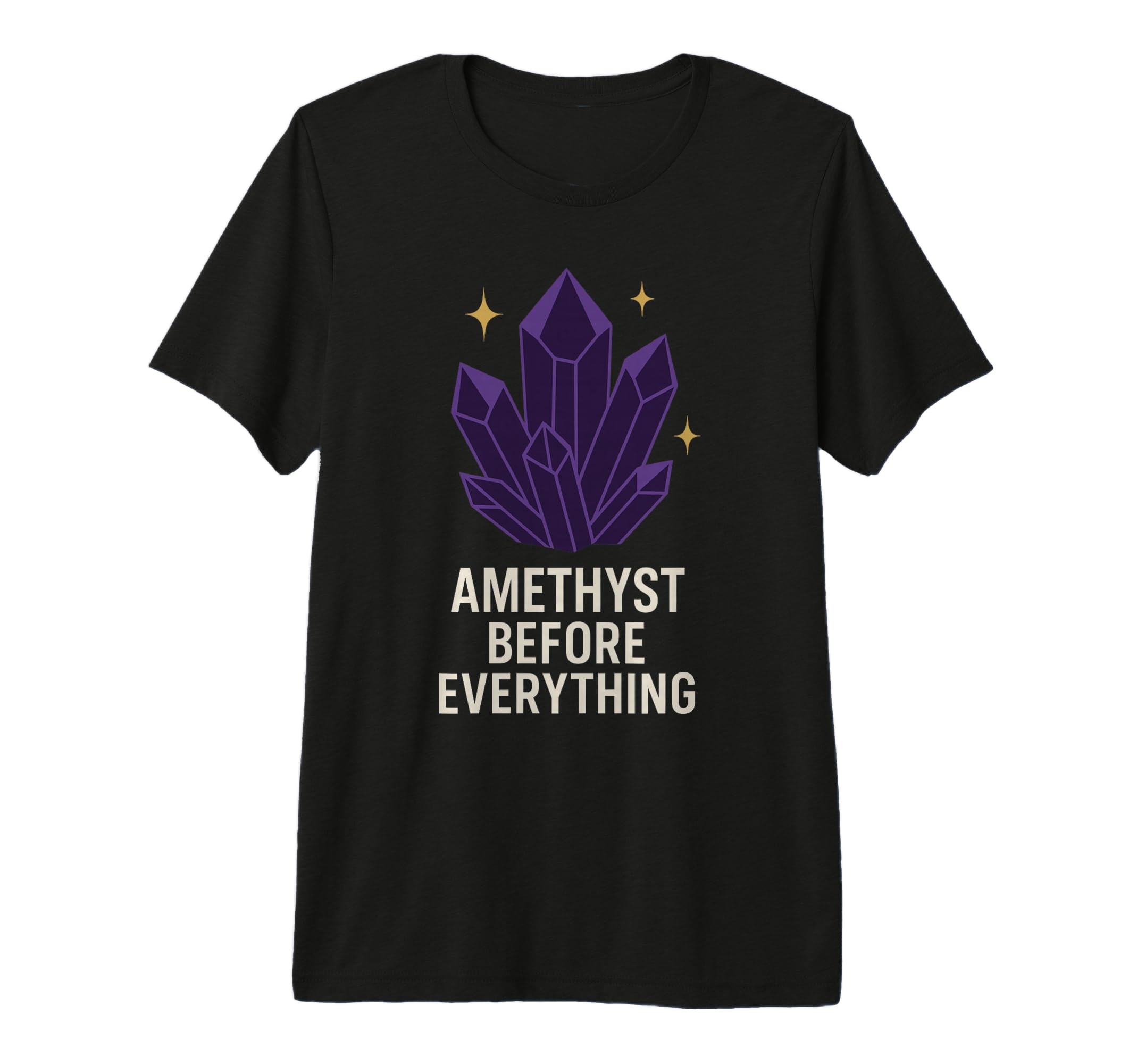Amethyst Addict Healing Crystal Energy T-Shirt - Fun Novelty Design Unisex - T-Shirt, Sweatshirt, Hoodie