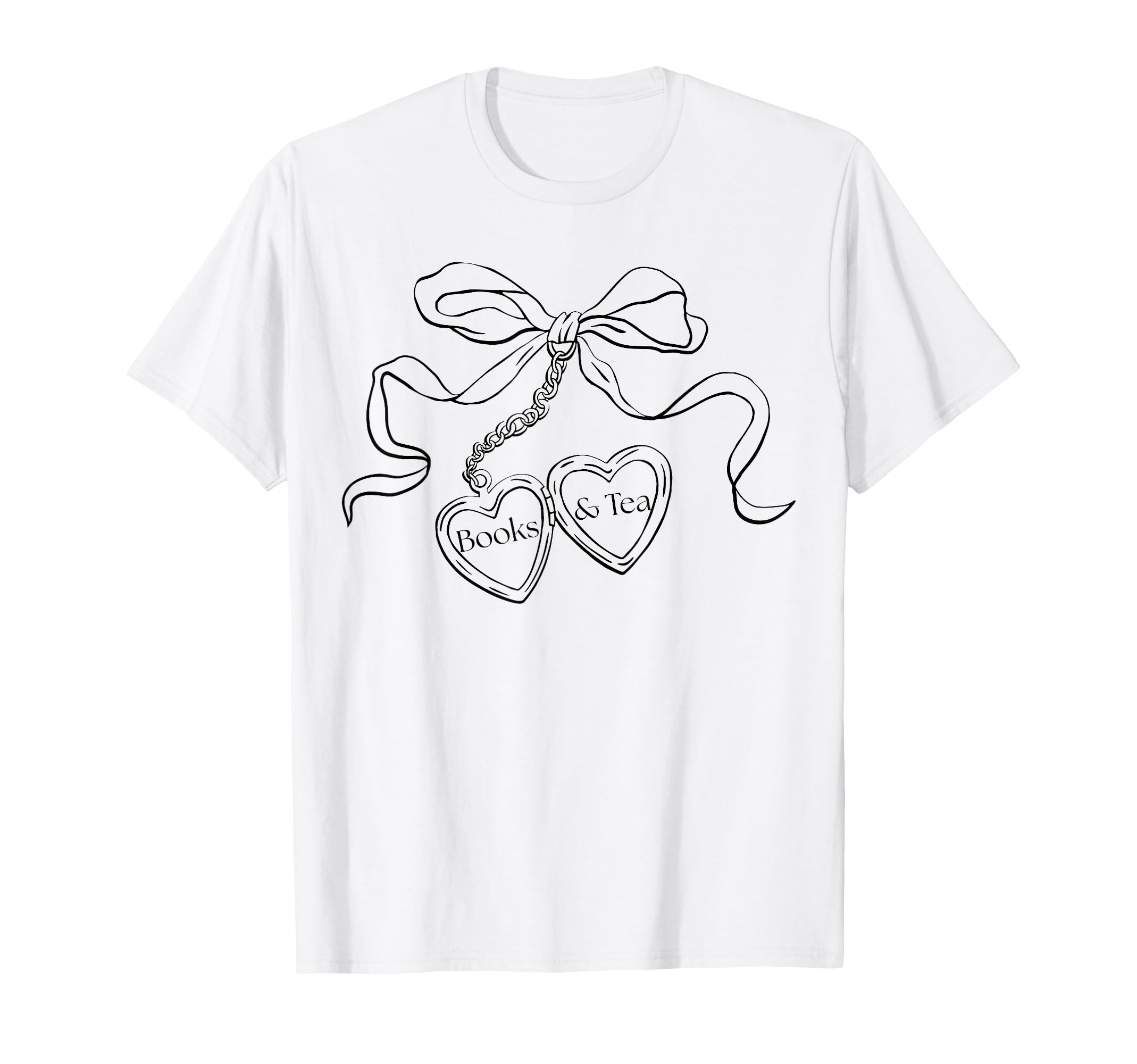 Locket Art Book And Tea Lover T-Shirt - Custom Art Print Unisex - T-Shirt, Sweatshirt, Hoodie
