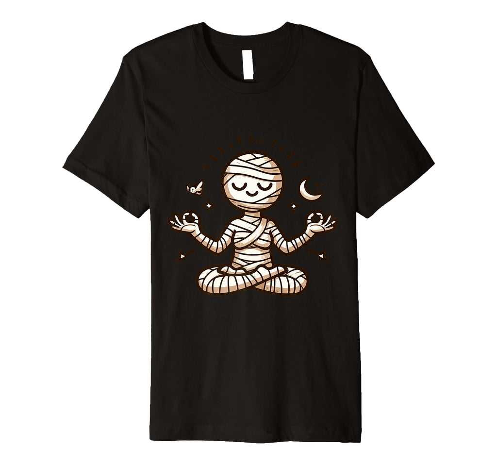 Meditation Mummy Yoga Pose Relaxing T-Shirt - Trendy Graphic Men Women - T-Shirt, Sweatshirt, Hoodie