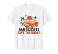 Ban Fascists Save Books Introvert T-Shirt - Custom Art Print Men Women - T-Shirt, Sweatshirt, Hoodie