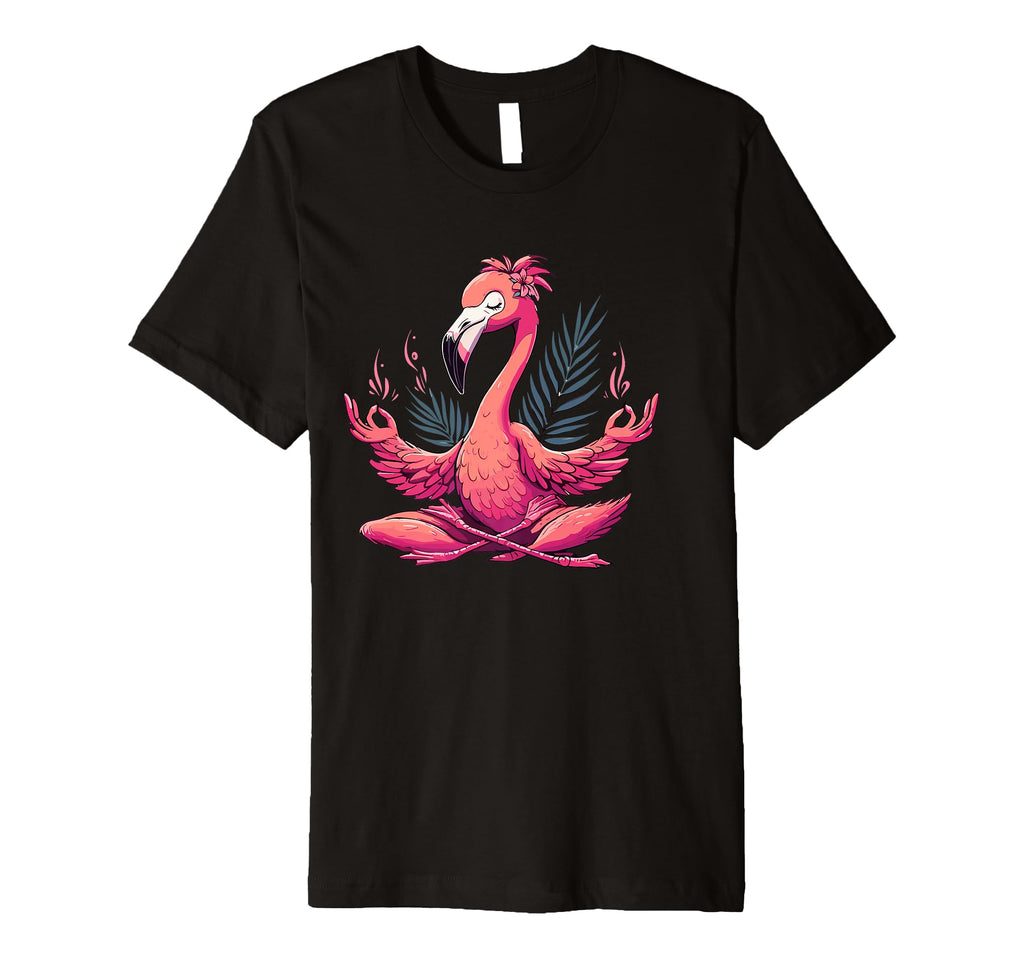 Meditation Flamingo Yoga Pose Relaxing T-Shirt - Novelty Apparel Unisex - T-Shirt, Sweatshirt, Hoodie