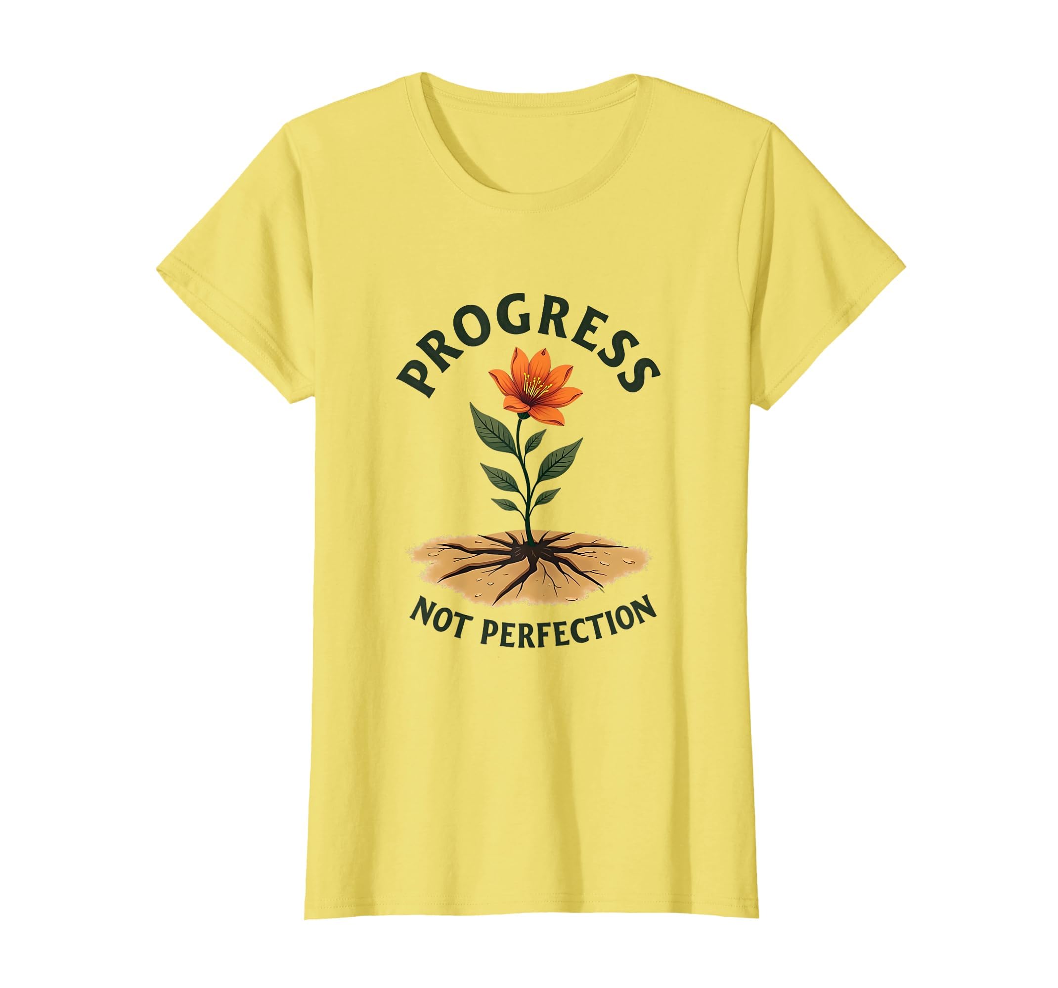 Progress Not Perfection Mental Health T-Shirt - Unique Graphic Men Women - T-Shirt, Sweatshirt, Hoodie