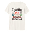 Quietly Obsessed Bookworm Coffee T-Shirt - Fun Novelty Design Unisex - T-Shirt, Sweatshirt, Hoodie