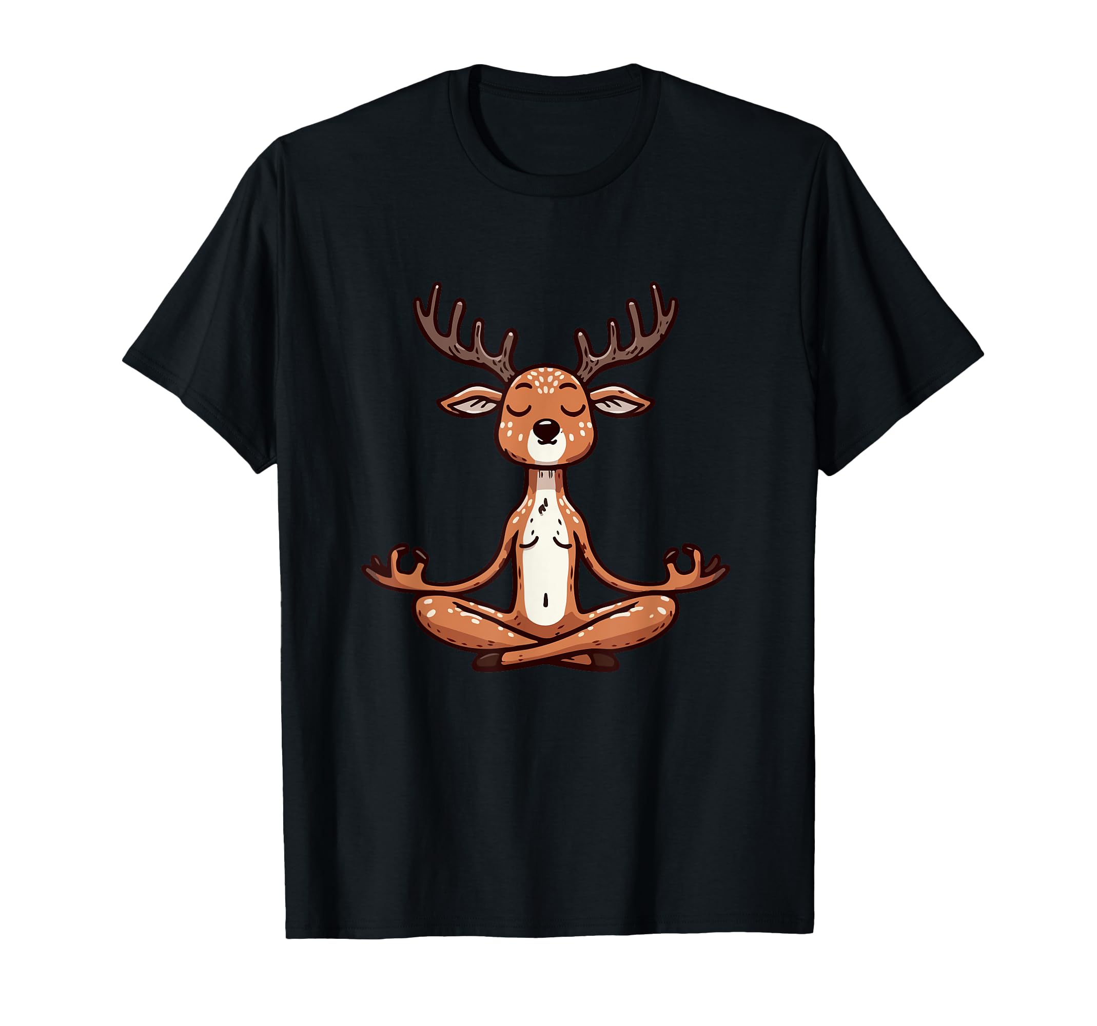 Meditation Deer Yoga Pose Relaxing T-Shirt - Novelty Apparel for Adults - T-Shirt, Sweatshirt, Hoodie
