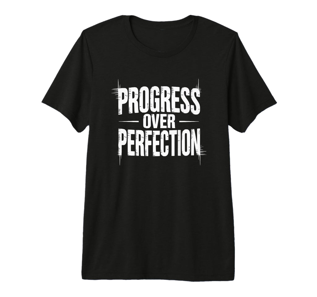 Abstract Glitch Typography Progress Over T-Shirt - Unique Graphic Unisex - T-Shirt, Sweatshirt, Hoodie