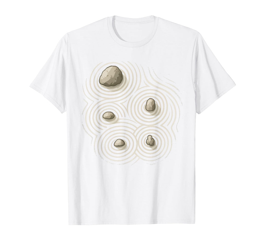 Japanese Zen Rock Garden Minimalist T-Shirt - Unique Graphic Unisex - T-Shirt, Sweatshirt, Hoodie