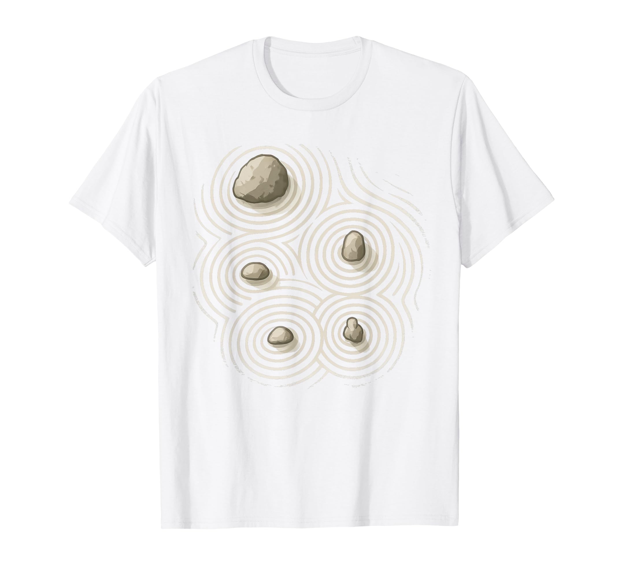 Japanese Zen Rock Garden Minimalist T-Shirt - Unique Graphic Unisex - T-Shirt, Sweatshirt, Hoodie