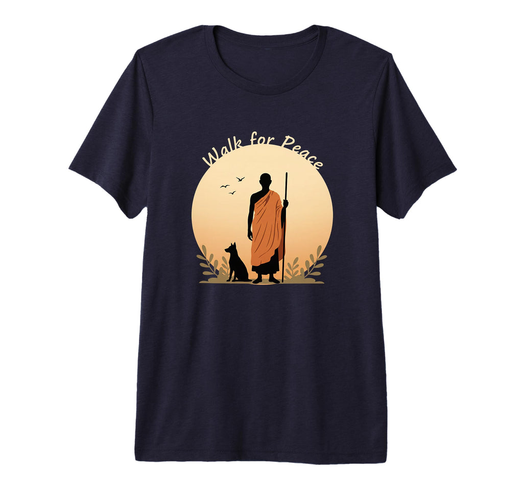 Walk Peace Mindful Dog Walking Yoga T-Shirt - Novelty Apparel for Adults - T-Shirt, Sweatshirt, Hoodie