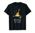 Antisocial Cat Club Introvert Cat T-Shirt - Trendy Graphic for Adults - T-Shirt, Sweatshirt, Hoodie
