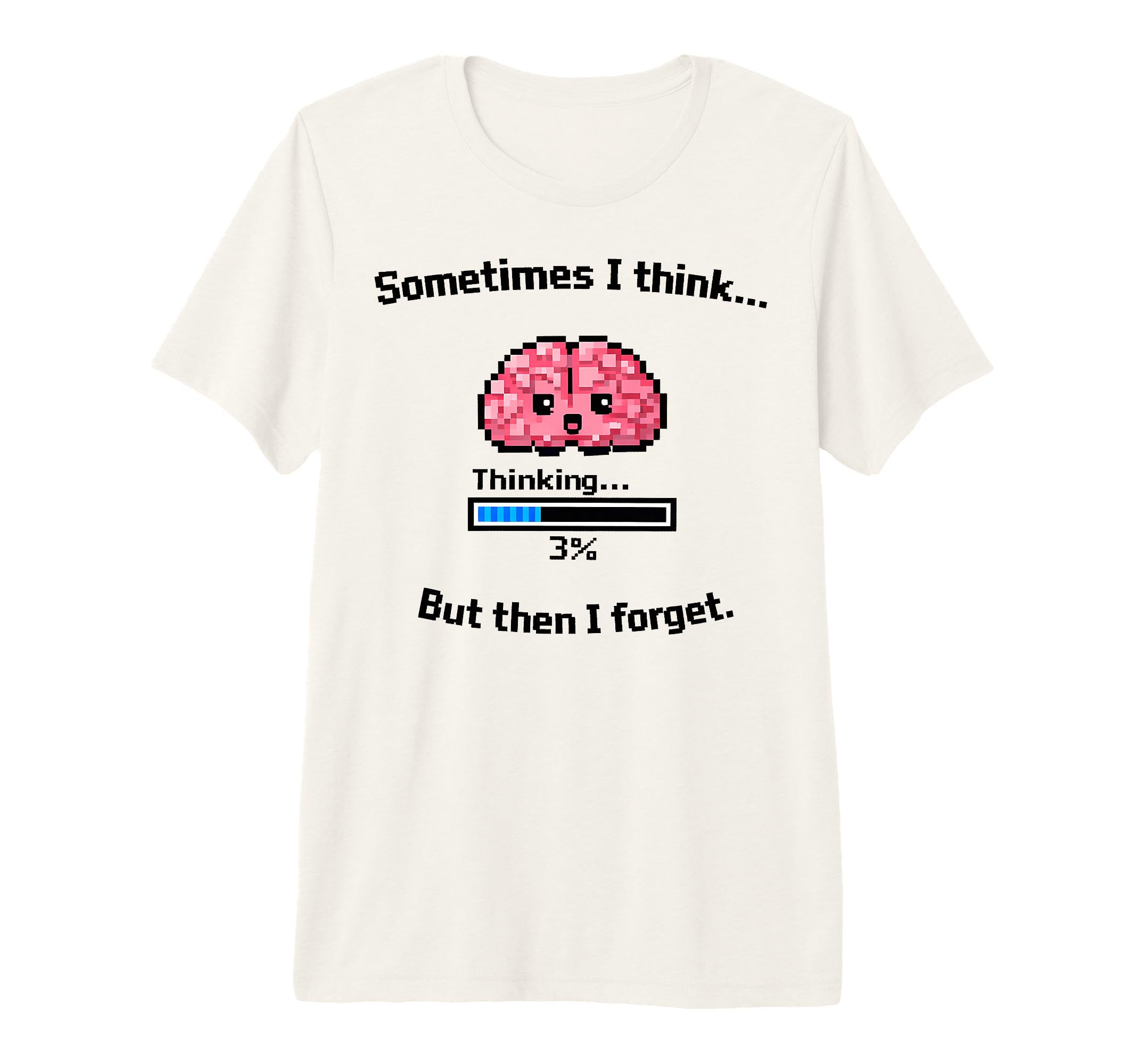 Forgetful Brain Meme Cartoon Kawaii Tri T-Shirt - Unique Graphic Men Women - T-Shirt, Sweatshirt, Hoodie