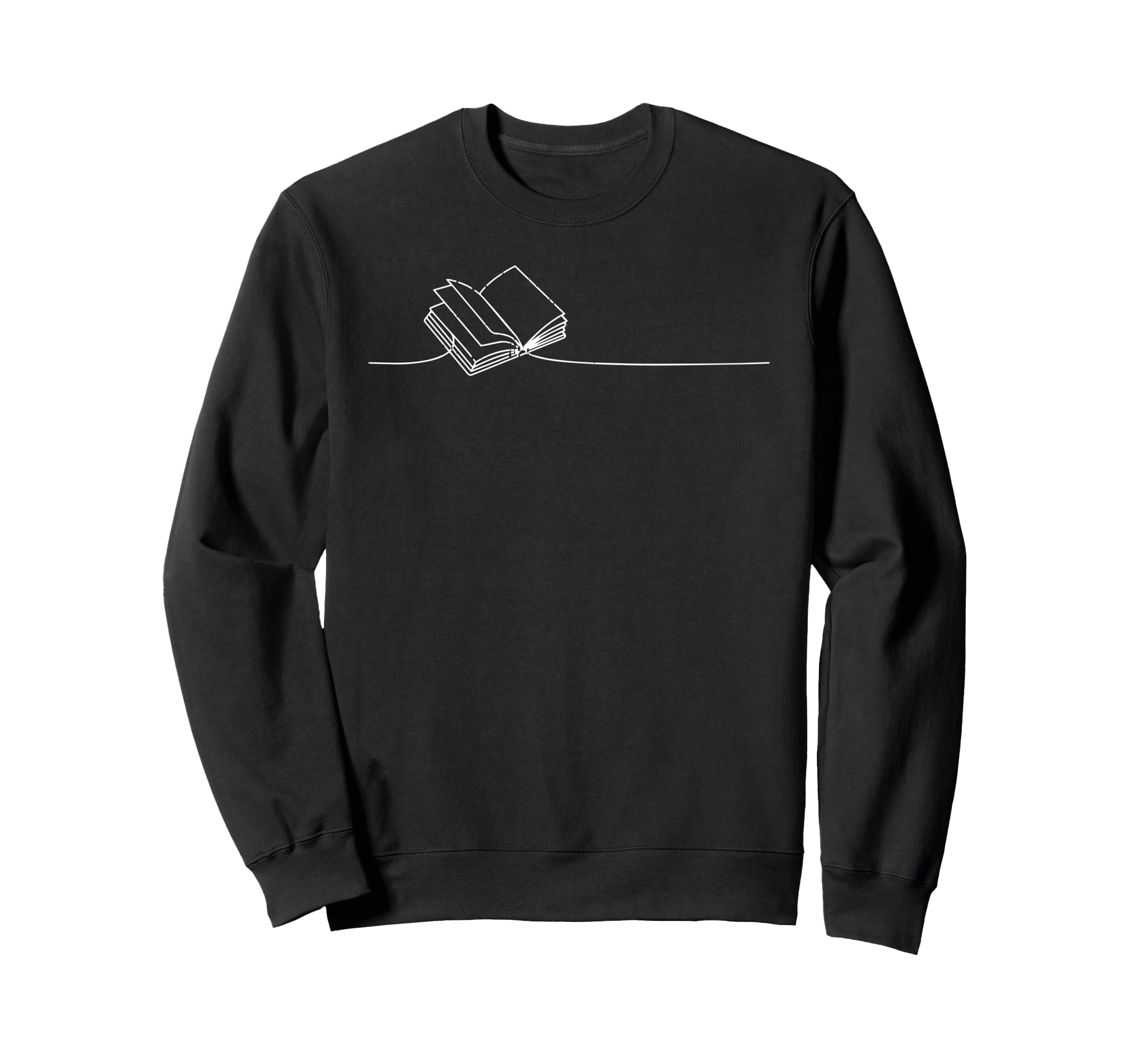 Book Line Art Reading Lover Sweatshirt - Casual Everyday Wear Men Women - T-Shirt, Sweatshirt, Hoodie