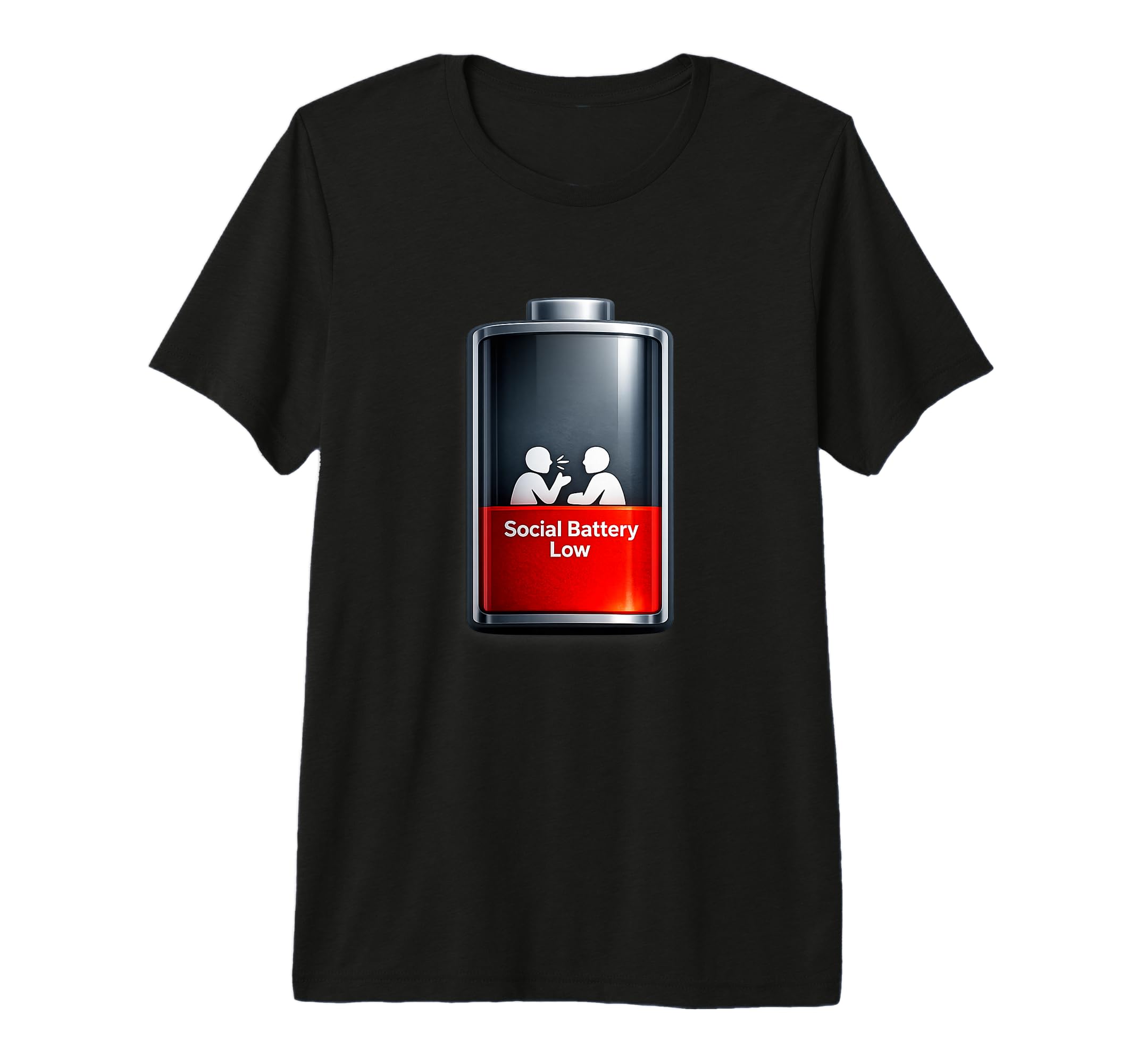 Social Battery Low Introvert Mood Funny T-Shirt - Trendy Graphic Men Women - T-Shirt, Sweatshirt, Hoodie