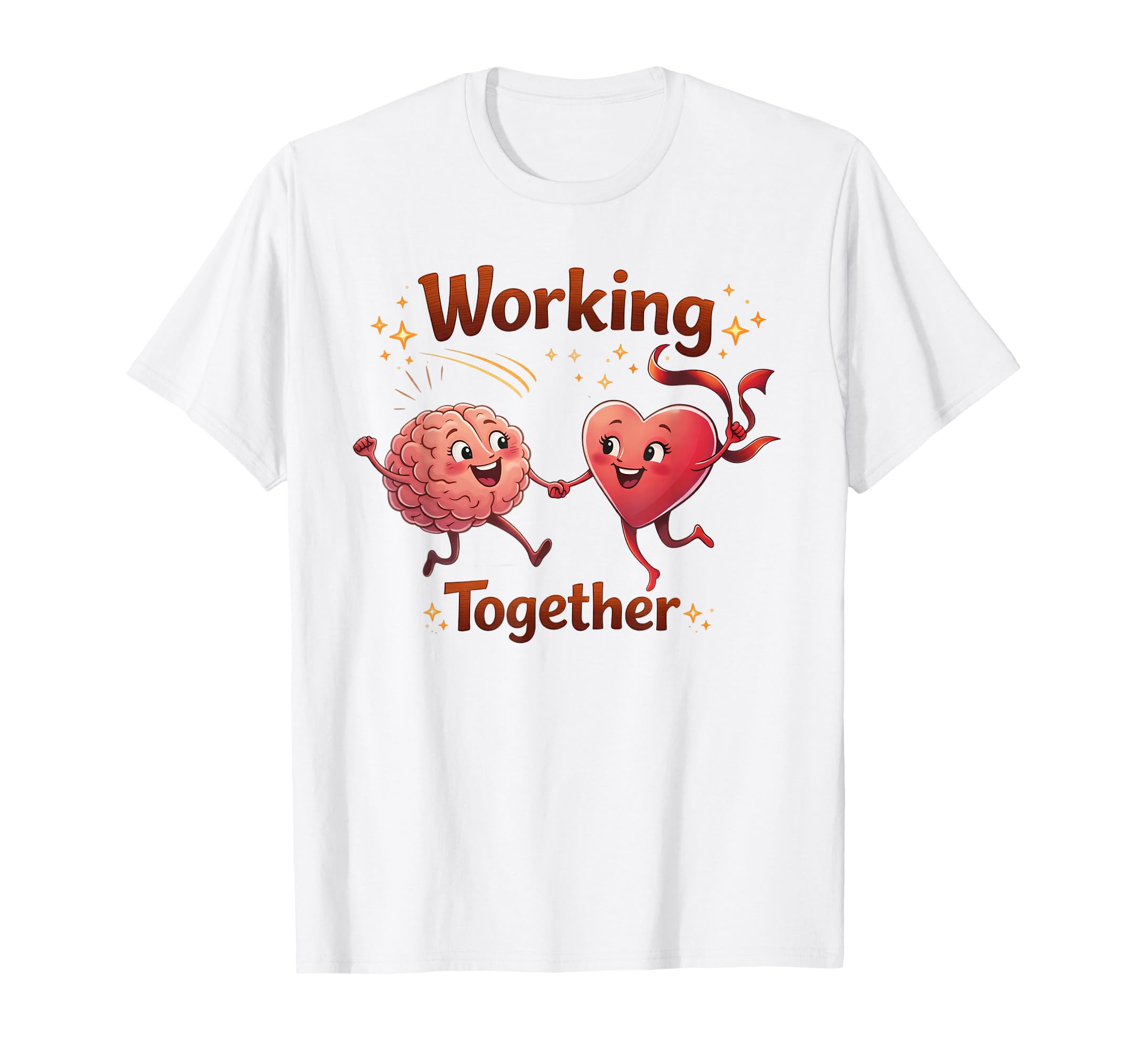 Mental Health Anxiety Heart Brain T-Shirt - Trendy Graphic for Adults - T-Shirt, Sweatshirt, Hoodie