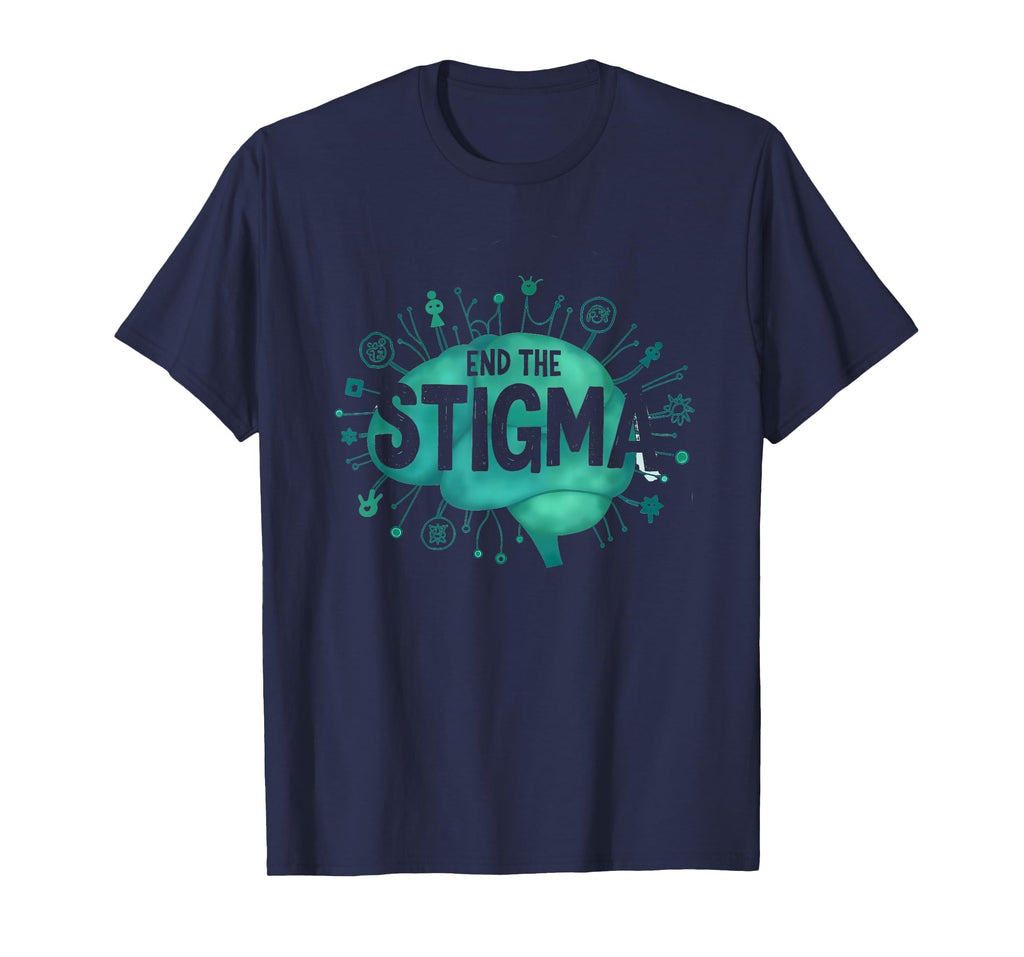 End Stigma Mental Health Awareness T-Shirt - Novelty Apparel Men Women - T-Shirt, Sweatshirt, Hoodie