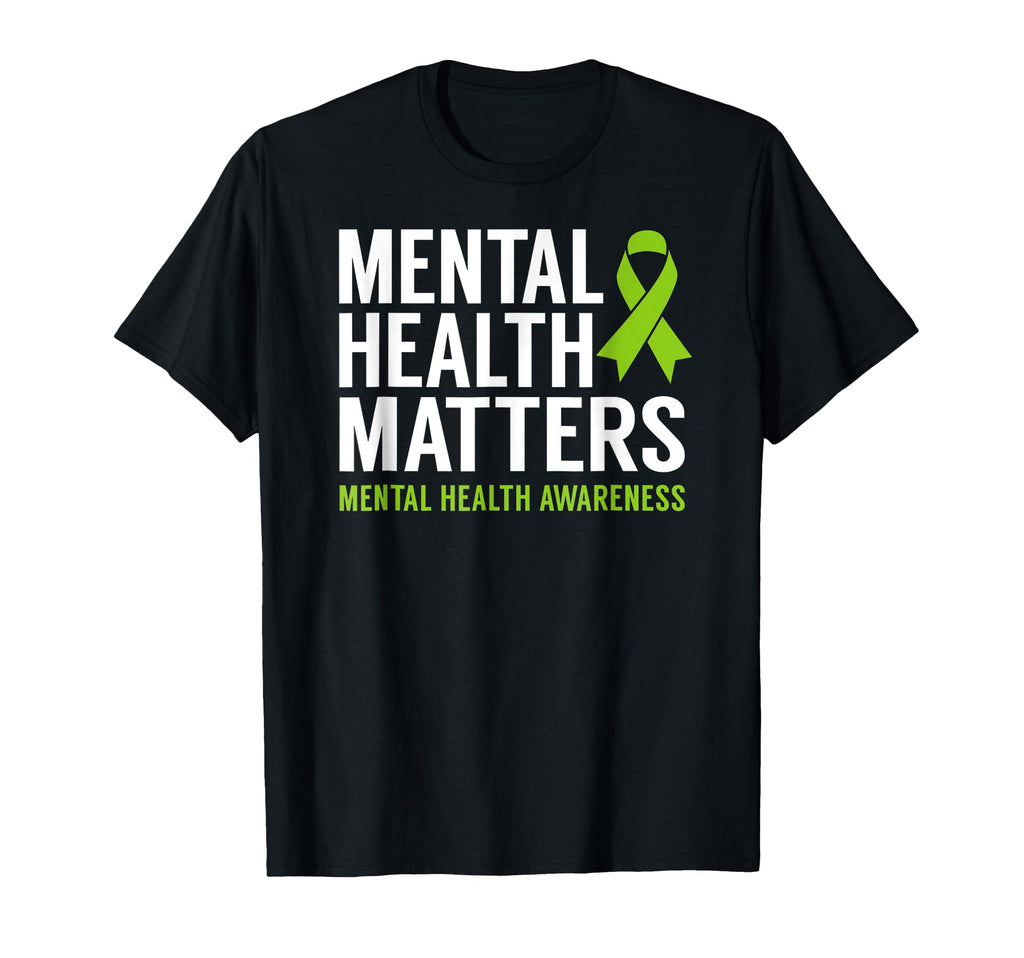 Ribbon Mental Health Matters Womens T-Shirt - Aesthetic Graphic for Adults - T-Shirt, Sweatshirt, Hoodie