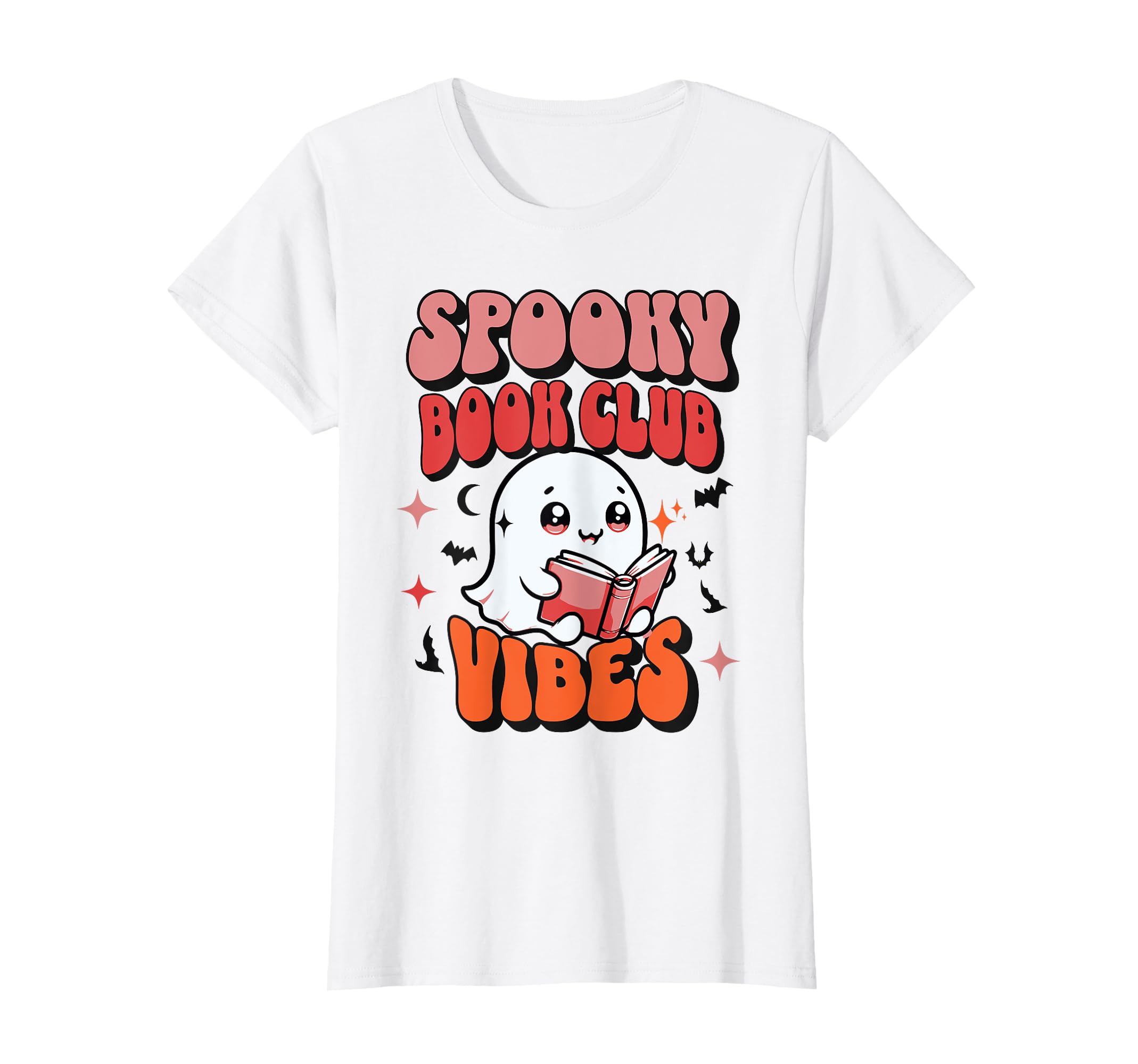 Womens Halloween Themed Bats Spooky Book T-Shirt - Minimalist Print Unisex - T-Shirt, Sweatshirt, Hoodie