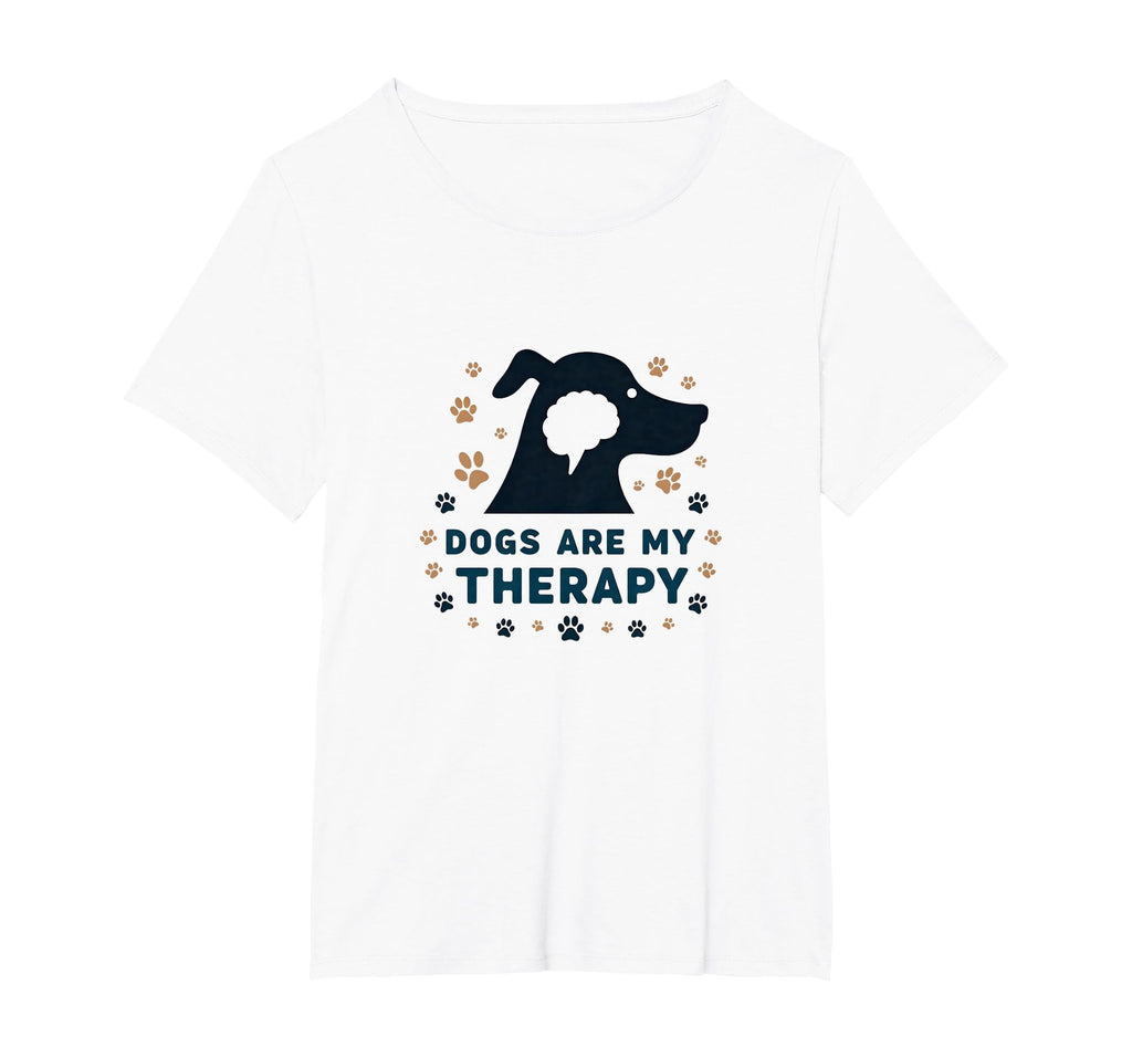 Dogs Are My Therapy Pet Lover Paw T-Shirt - Aesthetic Graphic Unisex - T-Shirt, Sweatshirt, Hoodie