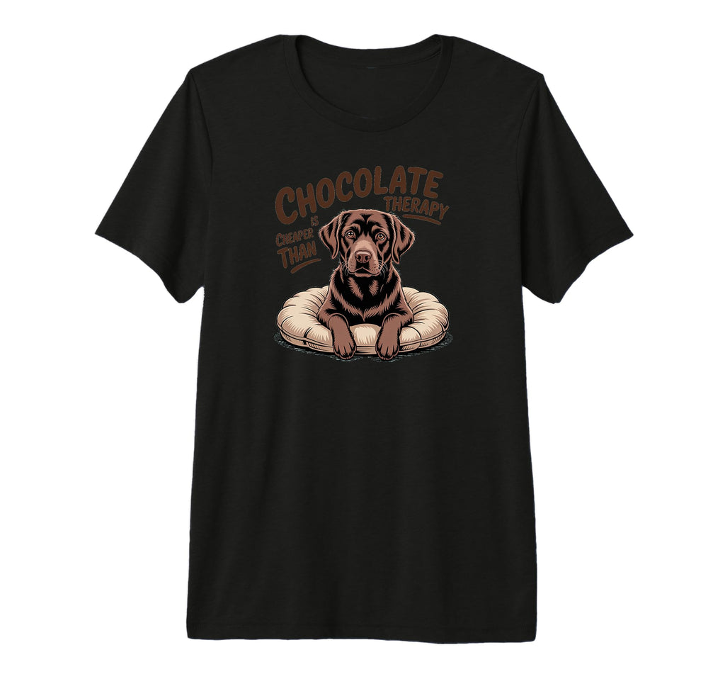 Chocolate Labrador Therapy Puppy T-Shirt - Fun Novelty Design for Adults - T-Shirt, Sweatshirt, Hoodie