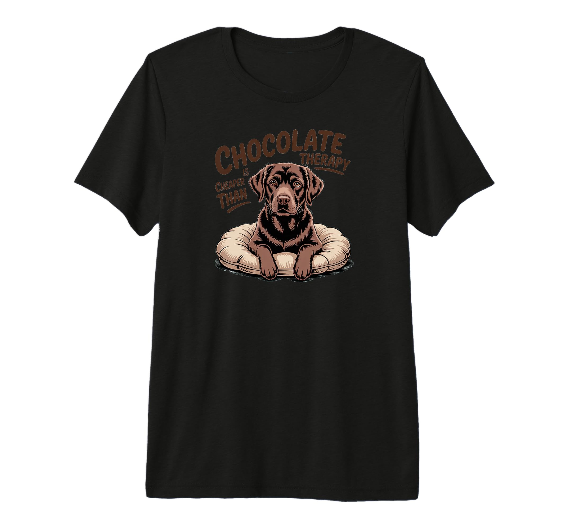 Chocolate Labrador Therapy Puppy T-Shirt - Fun Novelty Design for Adults - T-Shirt, Sweatshirt, Hoodie